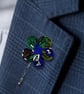 Flower Lapel Pin, Fabric Flower, Wedding Buttonhole  - Image 2