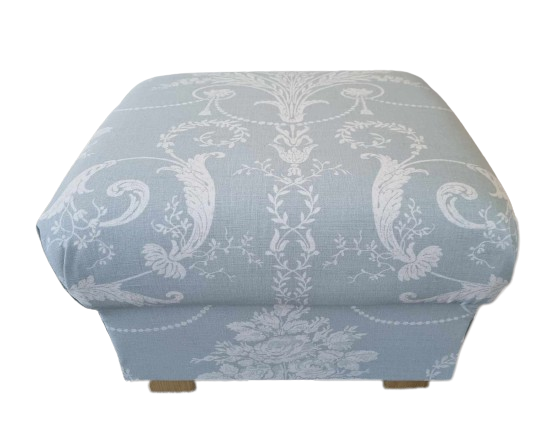 Storage Footstool Pouffe Laura Ashley Josette Duck Egg Fabric Footstall 