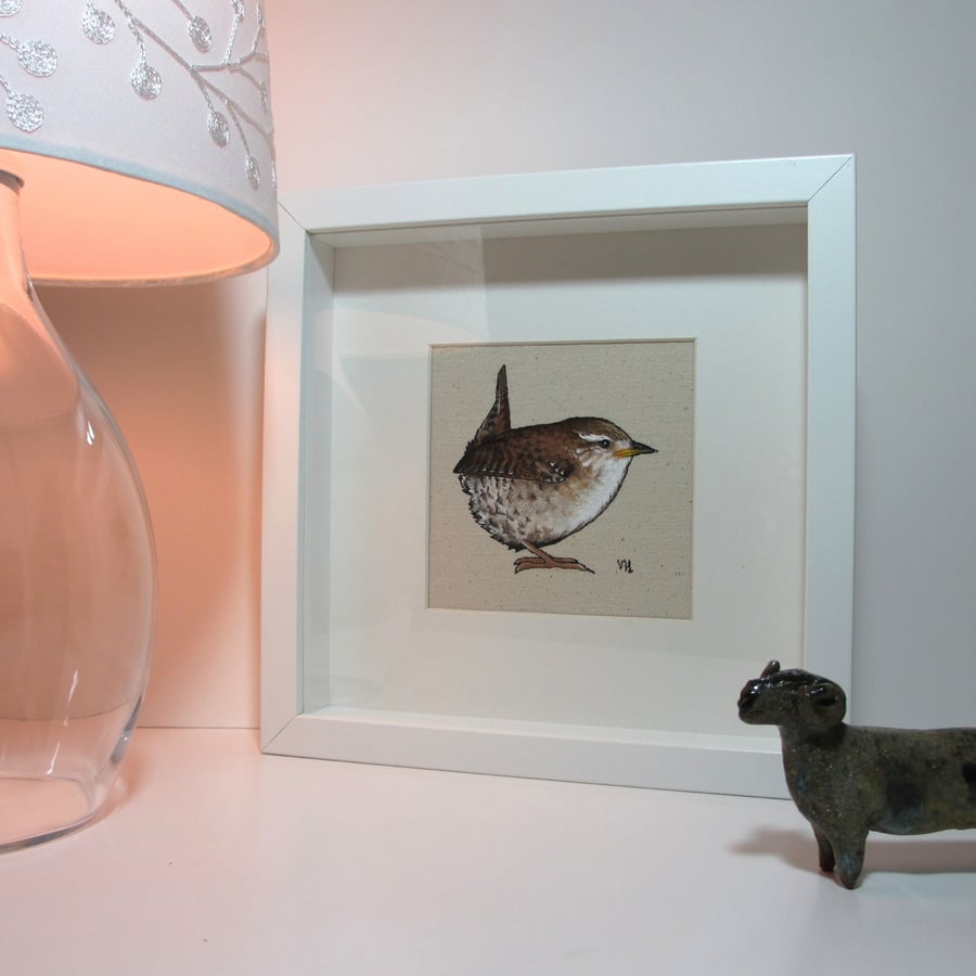 Wren Painting - Mounted