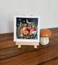 Mounted Original Whimsical Resting Red Fox Woodland Watercolour Art - Image 4