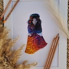 British Wildlife Drawing of a Pheasant 