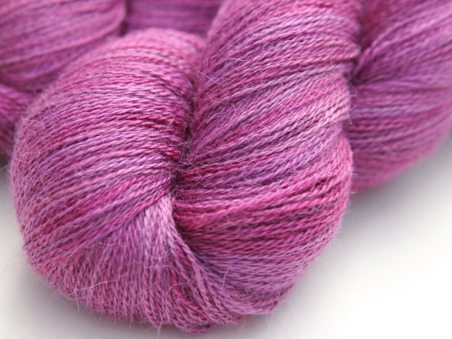 SALE: Bell Heather - Silky baby alpaca laceweight yarn