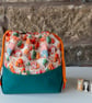 Craft storage bag featuring 3D Little Houses, drawstring closure - Image 5