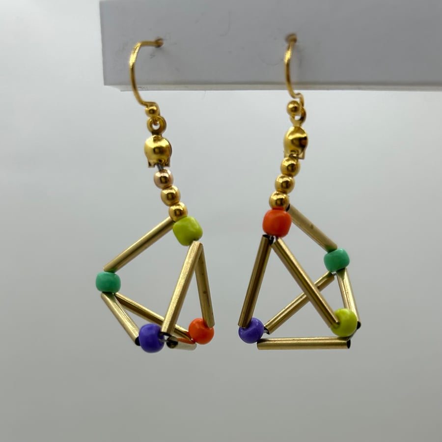 Structural Dangle Earrings Handmade by Kimberley Day