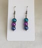 Beautiful Peacock Passion Dark Tone Earrings - Design 2 - Image 4
