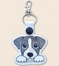 Kawaii Jack Russell Keyring - Embroidered Cute Dog Bag Charm - Image 5