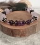 Purple lilac & black bracelet Amethyst bracelet - Image 3