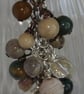Natural stone bag charm with rock crystal - Image 3