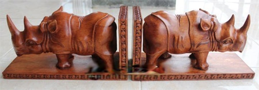 Rhino Bookends