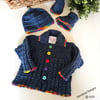 Designer Baby Jacket - Layette Set Hand Knitted 0-3 Months Size