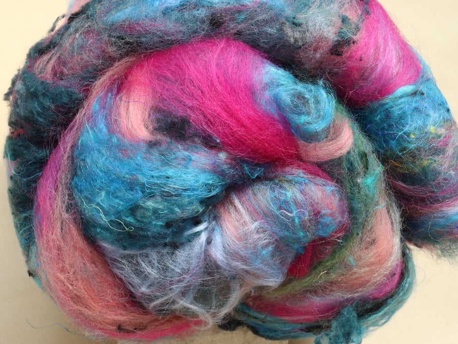 100g 'Bitsa Batt' Art Batt for Spinning