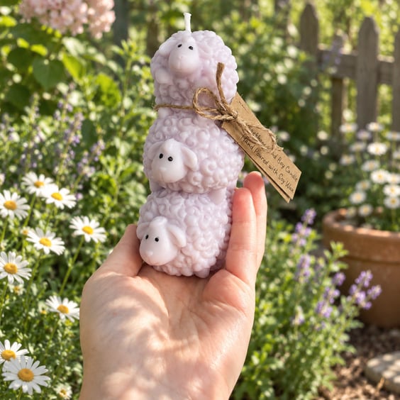 Flock of North Devon Sheep Candle - Blackberry & Bay