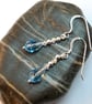 Aquamarine Swarovski Crystal Teardrop And Sterling Silver Earrings. - Image 5