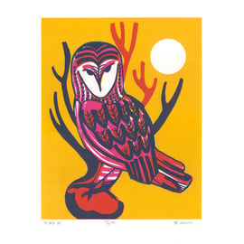 Tyto - Limited Edition Screenprint (yellow-magenta)