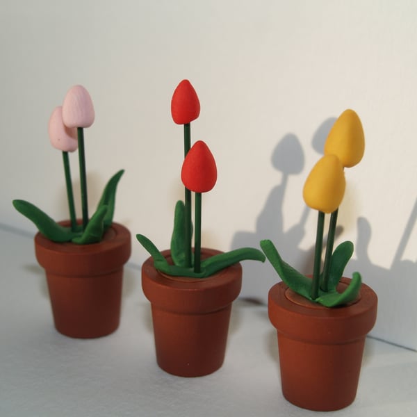 Dolls house miniature tulips