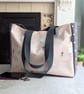 Summer seconds Large Oilcloth Tote Shoulder Bag or Beachbag  with Cats Design - Image 3