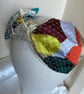 Hilda- Multi Print 40s Style Turban Headband with Latte Netting