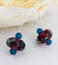 Glass Lampwork Dangle Earrings: Sterling Silver Earwires - Image 1