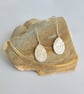 Pebble Drop Earrings, Recycled Sterling Silver Threader Earrings - Image 2