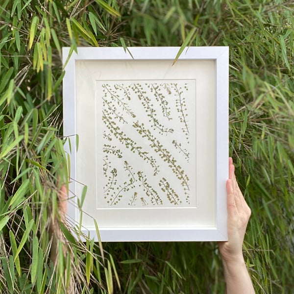 Thlaspi Pressed Foliage Giclee Print - Ready to Frame - A4 Wall Art
