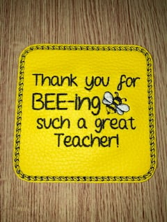 1058  Thank you for BEEing such a great Teacher coaster 