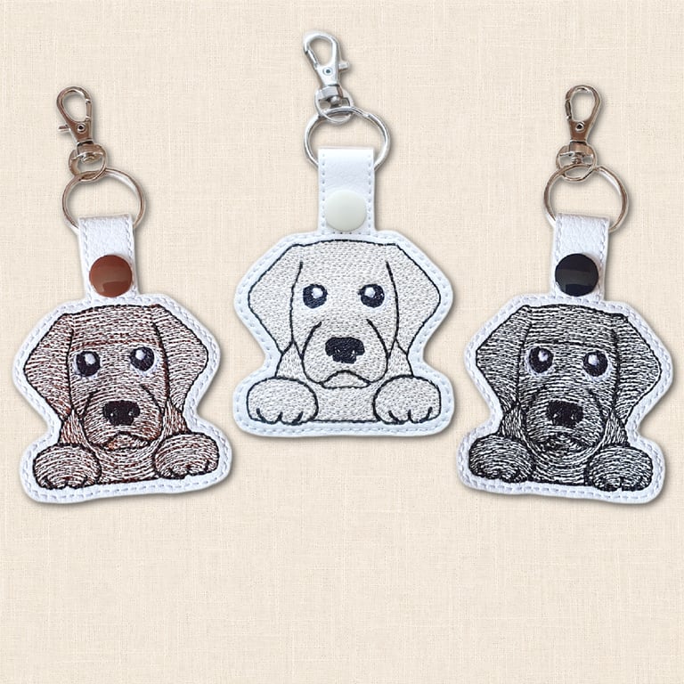 Labrador Keyring - Kawaii Dog Faux Leather Accessory