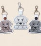 Labrador Keyring - Kawaii Dog Faux Leather Accessory