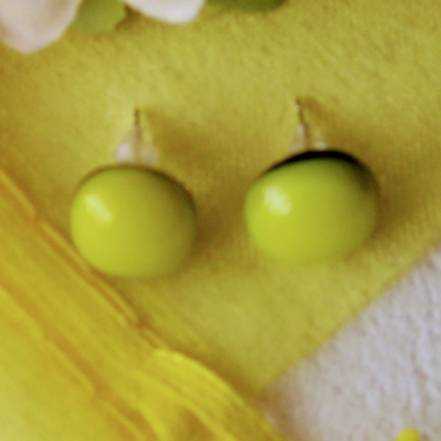 Fused glass stud earrings