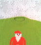 Santa with Dangly Legs Knitted  Design Jumper for Children up to 7, Custom Make - Image 7