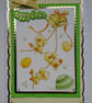 Happy Easter Card Cute Chicks Bells and Eggs 3D Luxury Handmade Card - Image 1
