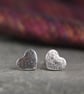 Tiny Silver Heart Studs - Image 1