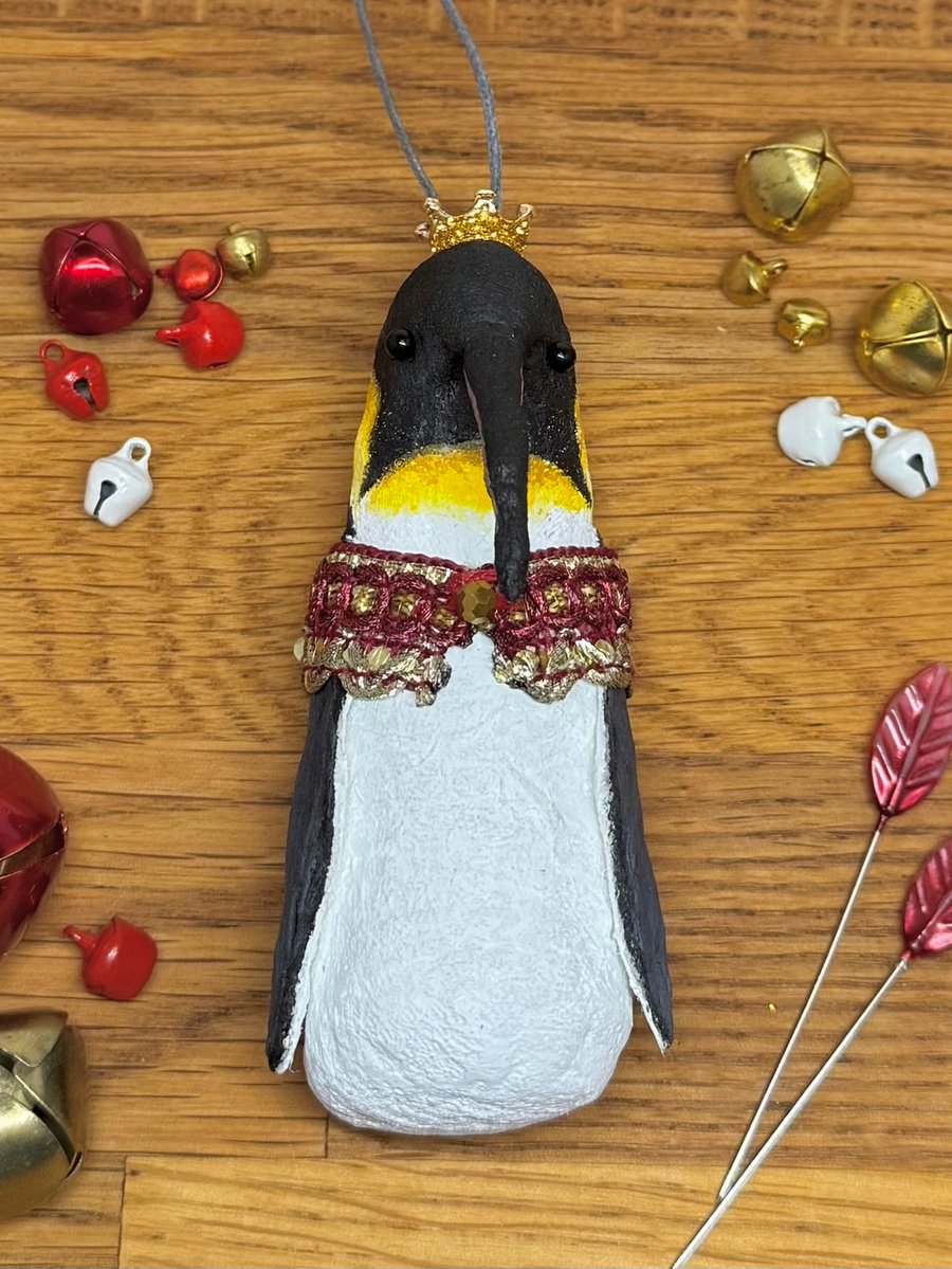 Spun Cotton Christmas Emperor Penguin Queen 1