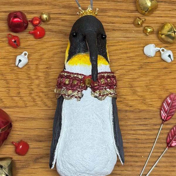 Spun Cotton Christmas Emperor Penguin Queen 1
