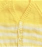 Baby's Knitted Cardigan with Yellow Stripes, Baby Shower Gift, Baby Gift - Image 3