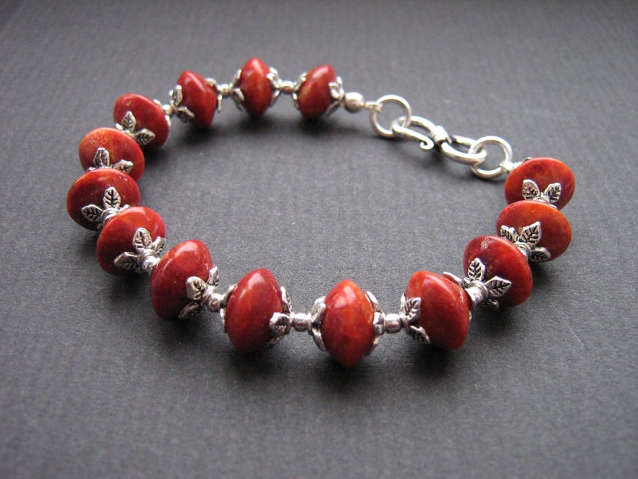 SALE Red Coral bracelet