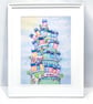 Print - Whimsical Colourful Houses - print only or framed print - Image 2