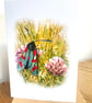 Blank Card A6 Portrait - Six Spot Burnet