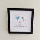 And Then There Were Three Sea Glass Family Picture - Baby Gift