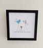 And Then There Were Three Sea Glass Family Picture - Baby Gift