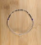 Bracelet You are my Person morse code sterling silver & hematite stretchy - Image 6
