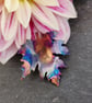 Flame painted copper leaf brooch - Image 2