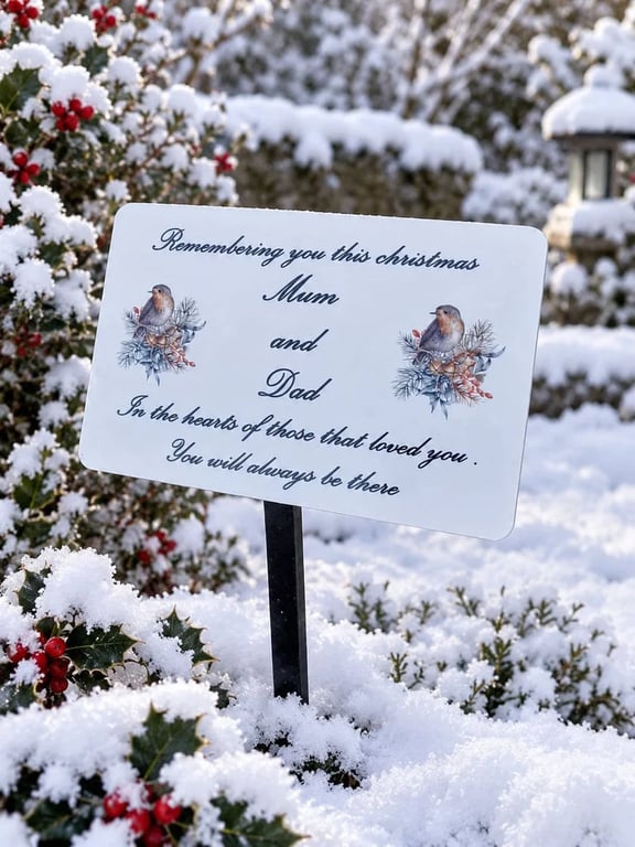 Christmas Memorial Plaque Grave Plaque Xmas Grave Marker Christmas  Ornament