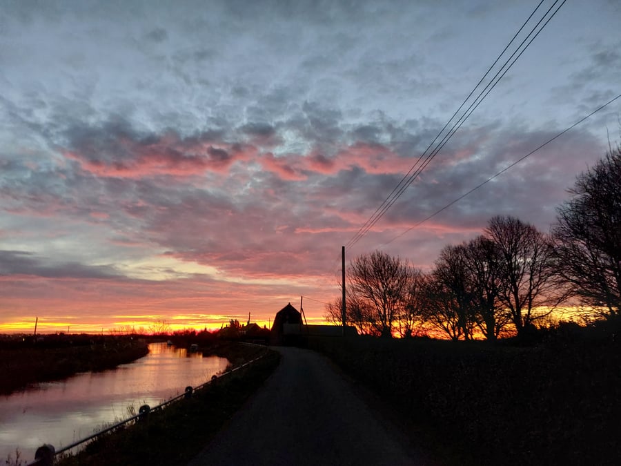 A4 Print Sunrise In Norfolk Fens March 2026