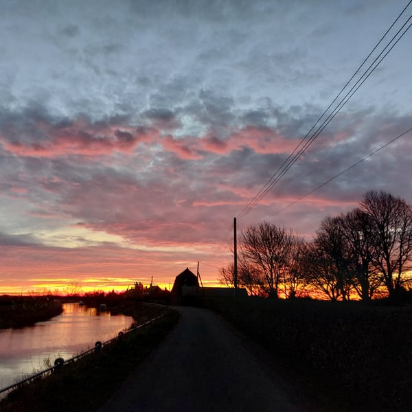 A4 Print Sunrise In Norfolk Fens March 2026