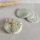 Set of 3 reusable crochet face scrubbies, cotton pads