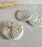 Set of 3 reusable crochet face scrubbies, cotton pads