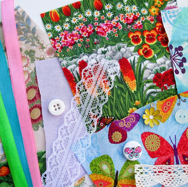 Mini Butterflies and flowers slow stitching or ... - Folksy