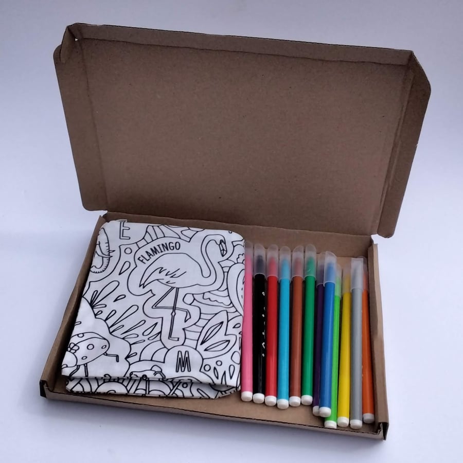 Alphabet Pencil Case to Colour, Letterbox Gift