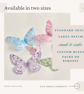 Hand printed silk butterflies in shades of teal. Two sizes - Image 5