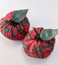 Handmade Beaded Ornamental Fabric Apple Decorations - Image 4